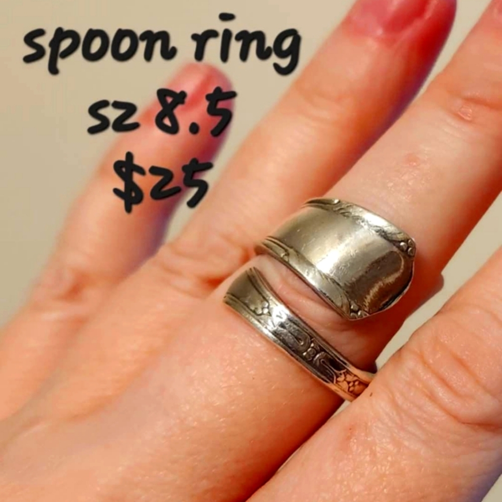 Sterling silver spoon ring